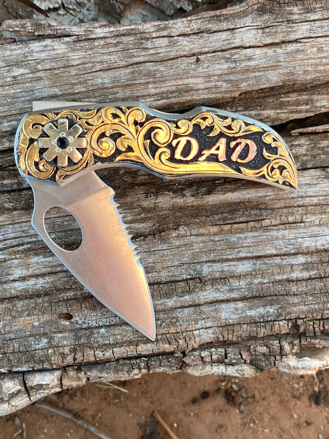 1 Ga. Customizable Full Engraved Knife Antique (Made on Byrd by