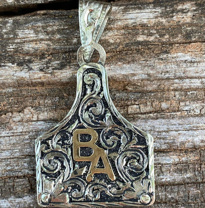Buy Cow Tag Necklace Handmade Personalized Initial or Logo Necklace,  Handcrafted Custom Engraving. Comes With a 23 Stainless Steel Rope Chain  Online in India - Etsy