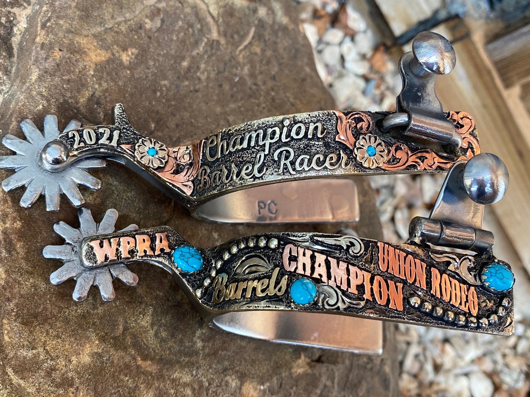 Customizable Spurs B. Custom Trophy Spurs- Fully Engraved or Half Engraved. – Shea ...