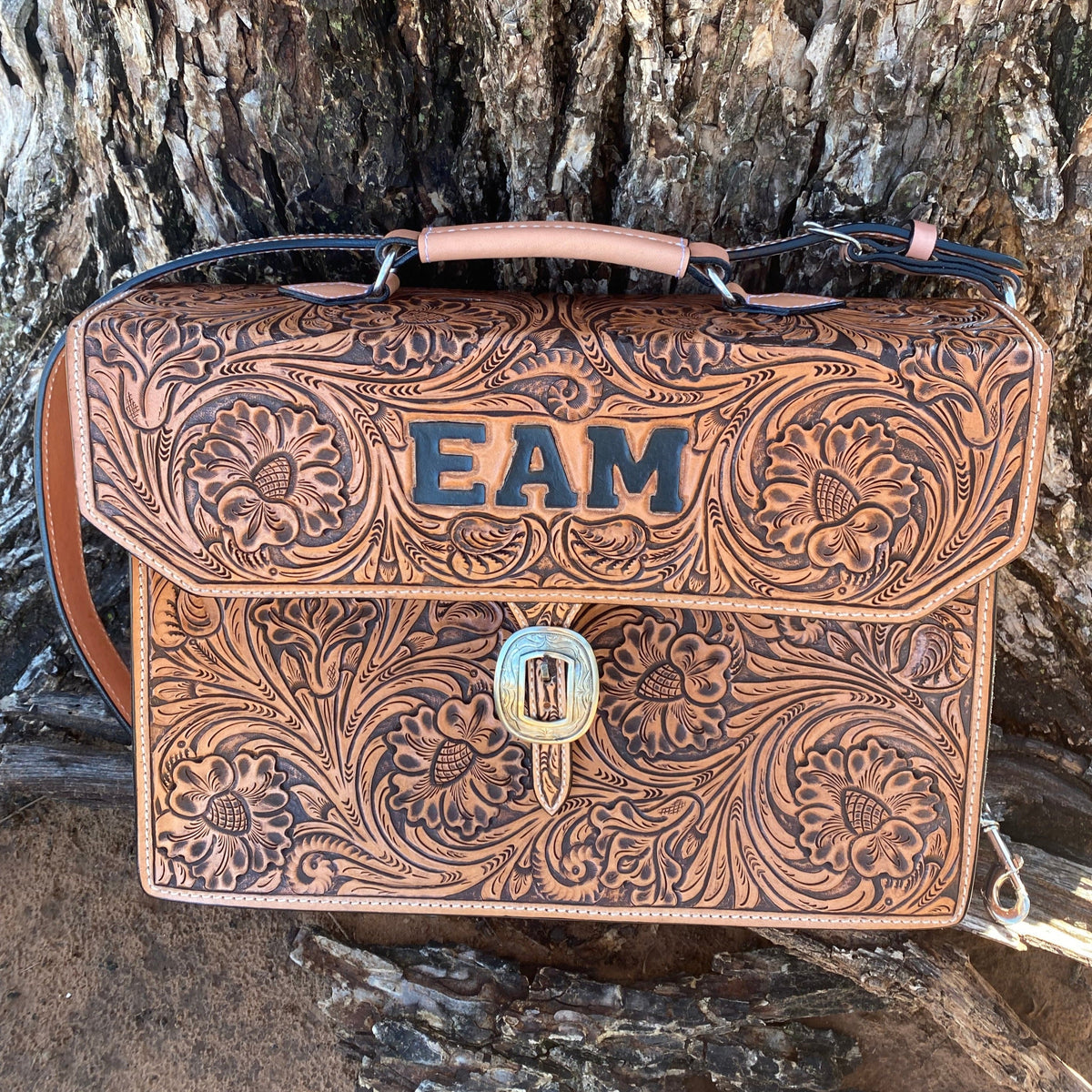 Custom Leather Briefcase – Shea Michelle Buckles