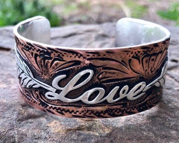 Hammered Copper Custom Copper Bracelets Bible Verse Mens Religious